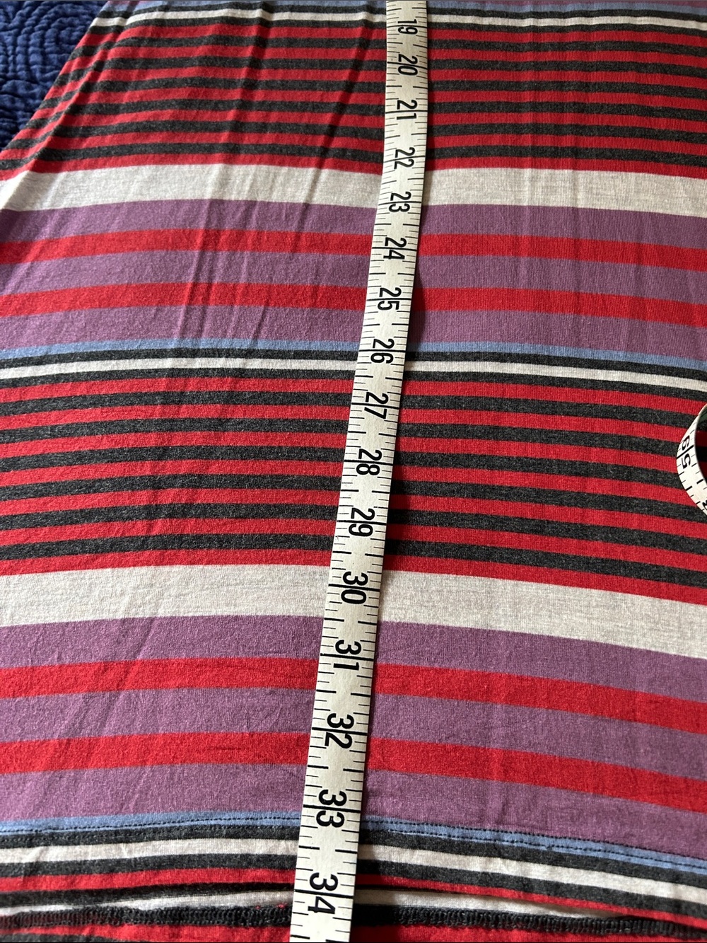 Anthropologie Red, Purple & Black Striped Turtleneck women’s Dress - Picture 3 of 5